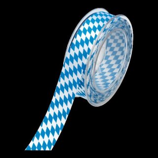 Rautenband "Bavaria",  Ø 40mm, 20m,  weiß/blau