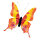 Butterfly PVC film, styrofoam, metal, water resistant     Size: 45x50cm    Color: orange/black