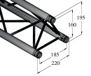 ALUTRUSS DECOLOCK DQ3-250 3-Way Cross Beam