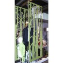 Raumteiler Filzwand "Birkenwald", Höhe 2,50m, 80cm breit, Farbe: grün/grau, 1 Stk.