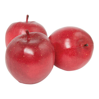 Apfel 3Stck./Btl., Kunststoff     Groesse: Ø 8cm    Farbe: rot     #