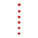 Heart garland 6-fold, flat, wire, sisal     Size:...