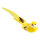 Bird with clip styrofoam, feathers     Size: 4x24cm    Color: yellow