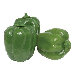 Paprika 3Stck./Btl., Kunststoff     Groesse: 8,5x11cm    Farbe: grün     #