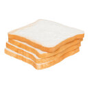 Toast slices 4pcs./bag, plastic 11x11cm Color: white/brown