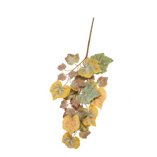 Weinlaubzweig 35 Blätter, Kunststoff     Groesse: 60cm    Farbe: braun/orange