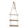 Product presenter wood/natural fibre, with ca. 144cm string, used look     Size: measures steps: 60x20x1cm, 75cm    Color: natural-coloured