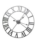 Wall clock metal Ø 60cm Color: black