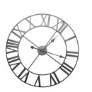 Wall clock  - Material: metal - Color: black - Size:...