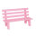 Seat  - Material: wood - Color: pink - Size: 30x18cm