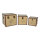 Suitcase set 3-fold - Material: fabric/plastic - Color: beige/brown - Size: 42x42x40cm X 36x36x34cm 30x30x285cm