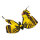 Schmetterling PVC-Folie     Groesse: 20x30cm    Farbe: gelb/schwarz