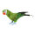 Papagei, stehend Styropor mit Federn     Groesse: 36x13cm    Farbe: grün