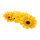 Sunflower blossoms, 8pcs./bag, artificial silk, Size:;Ø 12cm, Color:yellow