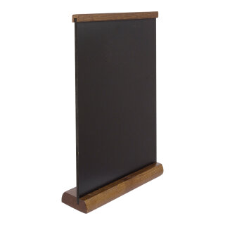 Tischtafel aus Holz mit Kreidemarkern beschreibbar     Groesse: 31x20cm    Farbe: schwarz/braun