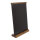 Tischtafel aus Holz mit Kreidemarkern beschreibbar     Groesse: 31x20cm    Farbe: schwarz/braun     #