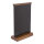 Tischtafel aus Holz mit Kreidemarkern beschreibbar     Groesse: 21x15cm    Farbe: schwarz/braun     #