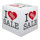 Cube "I love Sale"  - Material: all sides are...