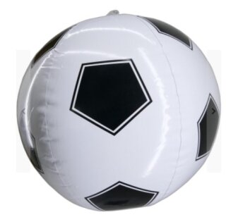 Fußball zum Aufblasen schwarz-weiss Ø 30 cm