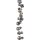 Weihnachtskugelgirlande mit 20 Stück 5/7/10 cm Kugeln, grau/silber, 270 x 10 cm