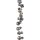 Weihnachtskugelgirlande mit 20 Stück 5/7/10 cm Kugeln, grau/silber, 270 x 10 cm