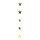 Foliensternkette 10-fach, Metallfolie     Groesse: ca. Ø 12cm, 200cm    Farbe: gold